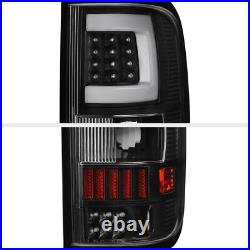 04-08 Ford F150 Lobo LED Fiber Optic Light Tube Bar Black Clear Tail Brake Lamp