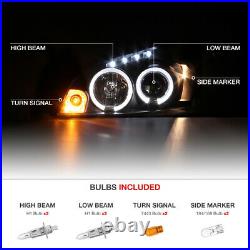 06-07 Chevy Monte Carlo/06-13 Impala HALO LED DRL Black Projector Headlight Lamp