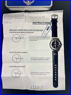 1999 Limited Edition Ford Mustang 35Th Anniversary Watch Leather Strap Rare NEW