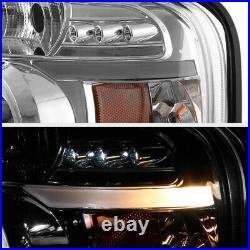 2004-2008 Ford F150 Lobo Chrome Angel Eye Halo LED DRL Projector Headlights PAIR