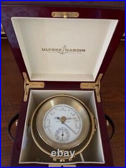 2006 Anniversary Ulysse Nardin Limited Edition Gilt Brass Barometer in Oak Box