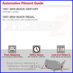 97-04 Buick Regal 97-05 Century Black LEFT+RIGHT Headlight Signal Lamp Assembly