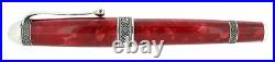 Aurora 85th Anniversary Limited Edition Sterling & Red Marbled Rollerball Pen