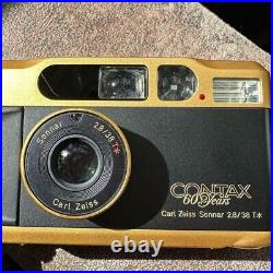 CONTAX t2 60th Anniversary Limited Edition Film Camera Black Gold USED JP