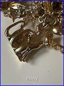 DISNEY Charm Bracelet 75th Anniversary Limited Edition Gold Plated Charms READ