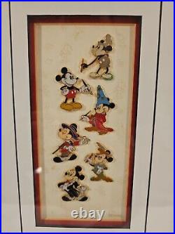 Disney Limited Edition Mickey's 70th Anniversary Framed Pin Set + Coa
