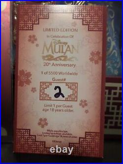 Disney Store Limited Edition 20th Anniversary Mulan Doll-NIB-COA +Guest Card