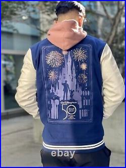 Disney World 50th Anniversary Limited Edition Varsity Jacket October 1st Size S