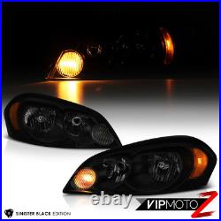 For 06-13 Chevy Impala SINISTER BLACK SMOKE Front Headlight Lamp LEFT+RIGHT