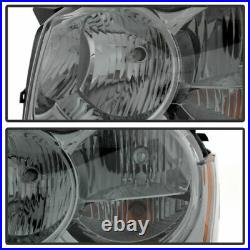 For 2005-2007 Jeep Grand Cherokee Smoked HeadLights HeadLamps Right+Left pair