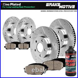 Front+Rear Brake Rotors & Ceramic Pads For 2003 2004 2005 2006 2007 Jeep Liberty