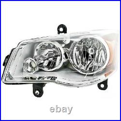 Halogen Headlight Chrome Interior Left LH For 2011-2020 Dodge Grand Caravan