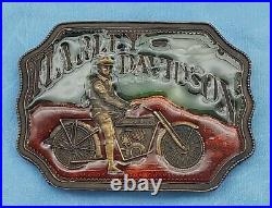 Harley Davidson 75th Anniversary Limited Edition Enamel Belt Buckle #603