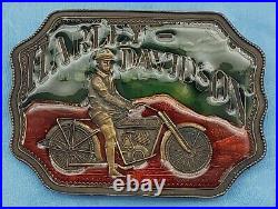 Harley Davidson 75th Anniversary Limited Edition Enamel Belt Buckle #603