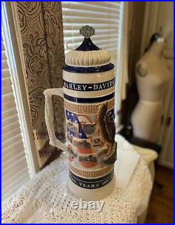 Harley Davidson Limited Edition 100th Anniversary Huge 24 Beer Stein RARE