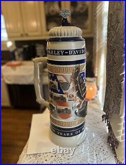 Harley Davidson Limited Edition 100th Anniversary Huge 24 Beer Stein RARE