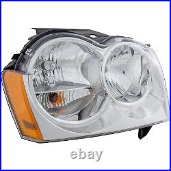 Headlight Kit For 2005-2007 Jeep Grand Cherokee Left Right Assembly Halogen CAPA