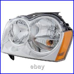 Headlight Kit For 2005-2007 Jeep Grand Cherokee Left Right Assembly Halogen CAPA