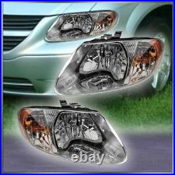 Headlights Headlamps Left & Right Pair Set of 2 for Dodge Grand Caravan Voyager