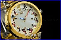 Invicta 45mm Disney Limited Ed 90th Anniversary Gold Tone Mickey MOP TT Watch