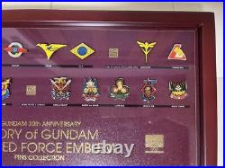 Limited Edition Mobile Suit Gundam 30th Anniversary Emblem Pins Collection