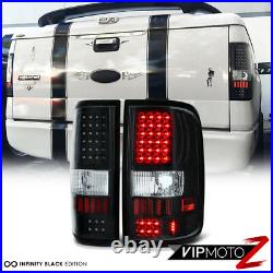 ^MURDER OUT^ 04-08 Ford F150 Black Red LED Tail Light Rear Signal Brake Lamp Set