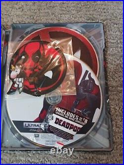 NEW Deadpool 2-Year Anniversary 4K Blu-Ray Steelbook With Tattoos Decals Patches