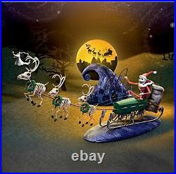 Nightmare Before Christmas 20th Anniversary Village Sleigh Set Limited Edition