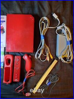 Nintendo Wii 25th Anniversary Limited Edition Red Console Bundle (TESTED)