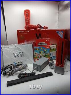 Nintendo Wii Super Mario Bros 25th Anniversary Limited Edition Red Console CIB