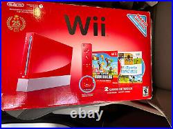Nintendo Wii Super Mario Bros 25th Anniversary Limited Edition Red Console japan
