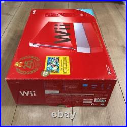 Nintendo Wii Super Mario Bros 25th Anniversary Limited Edition Red Console japan