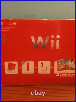 Nintendo Wii Super Mario Bros 25th Anniversary Limited Edition Red No Games