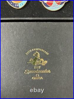 Omega Speedmaster Pin Set Limited Edition 50th Anniversary Lapel Pin 1957 2007