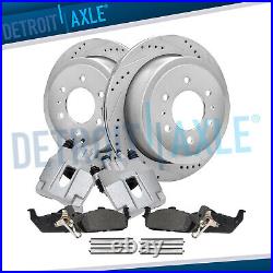 REAR Drilled Rotor Caliper Brake Pad for 2004 2008 Ford F-150 Lincoln Mark LT