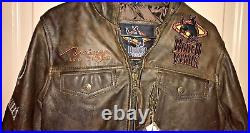 RODEO VEGAS 15th Anniversary Womens Leather Jacket 38/S Limited Edition COWGIRL