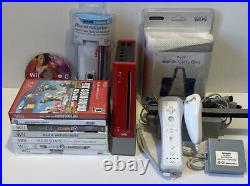 Red Wii Console 25th Anniversary Limited Edition Game Cube Compatible Bundle