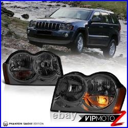 SMOKE For 2005-2007 Jeep Grand Cherokee WK Tinited Front Headlights Assembly