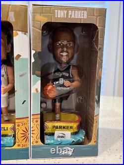 San Antonio Spurs 50th Anniversary Limited Edition Bobblehead Complete Set of 5