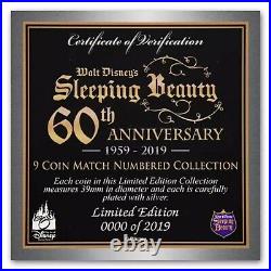 Sleeping Beauty Coin Set 60th Anniversary Aurora Limited Edition of 2019 Set 9