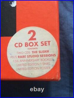 T. Rex THE SLIDER 15th Anniversary Limited Edition 2CD Bolan Box set NO T-SHIRT