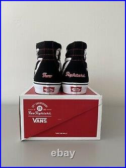 Vans x Foo Fighters Sk8 Hi 25th Anniversary Skate Shoe Size 8.5 READY TO SHIP