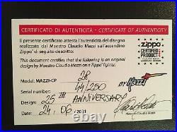 Zippo Limited Edition Mazzi 25th Anniversary Airbrush Design 44/250 New In Box
